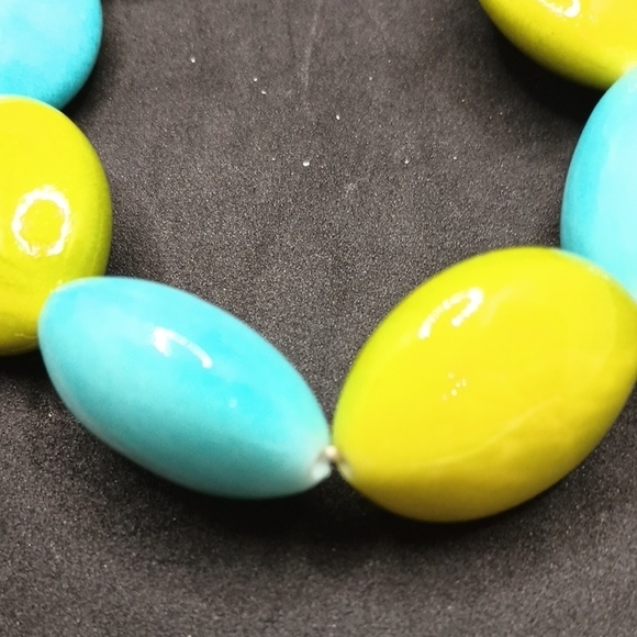 Colorful Blue and Green Beaded Bracelet - Picture 2 of 2